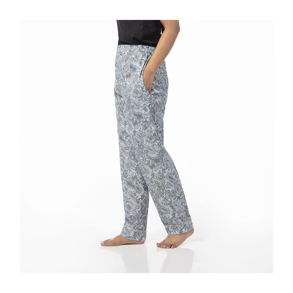 Basix Women's Linen Pajama, Arctic Blue Kairee, 115