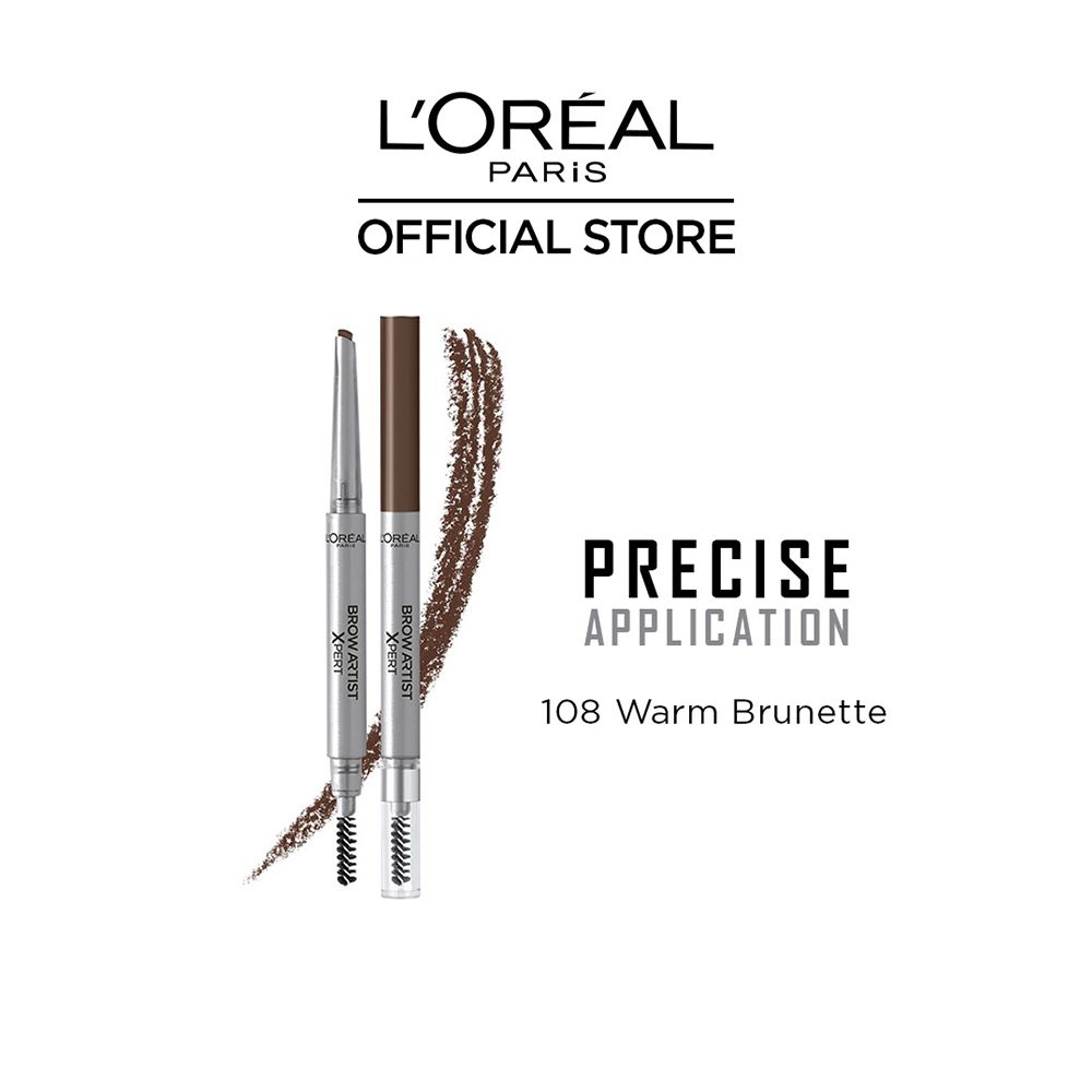 L'Oreal Paris Brow Artist Xpert Eyebrow Pencil, 108 Warm Brunette