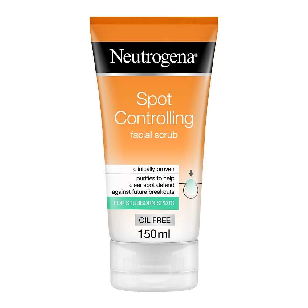  Neutrogena Spot Controlling Facial Scrub, For Stubborn Spots, 150ml