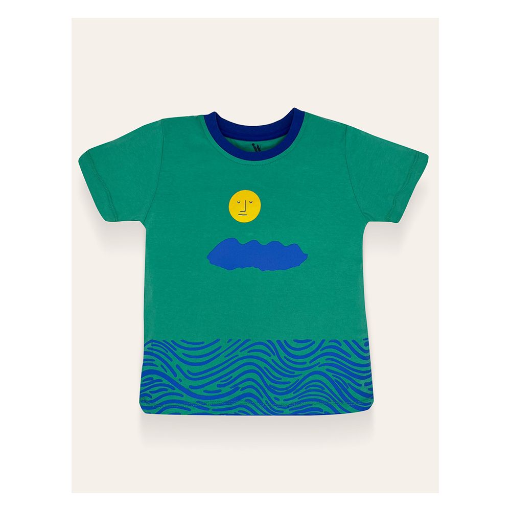 IXAMPLE Boys Summer Waves Tee, Green, IXSBTS 54027