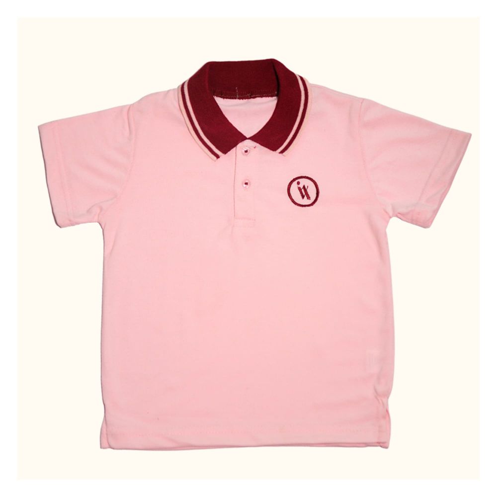 IXAMPLE Boys Pink IX Embroidered Polo, IXSBTS 54071