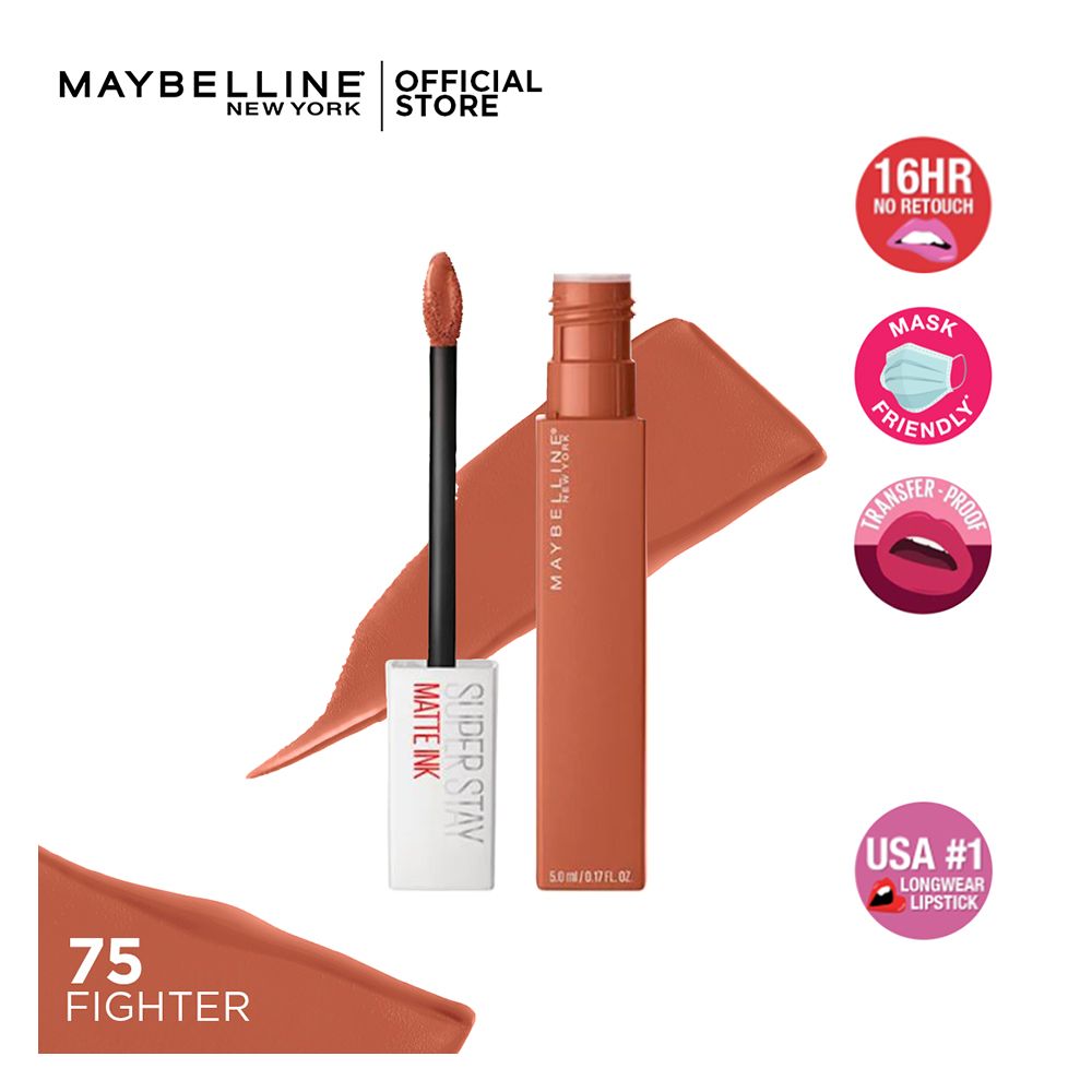 Maybelline Superstay Matte Ink Lipstick, 75 Fighter