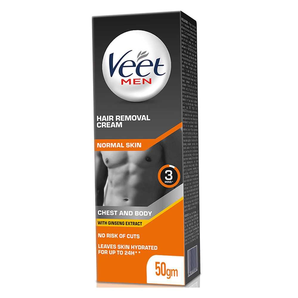 Veet Men Hair Removal Cream, Chest And Body, Normal Skin, 50g