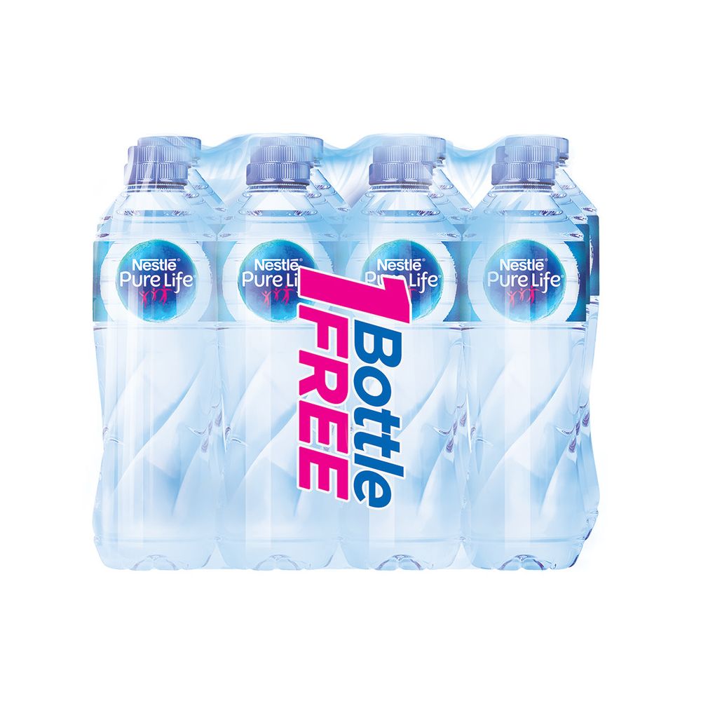 Nestle Pure Life Drinking Water, 500ml, 12 Piece Carton - Limited Time Offer (11+1)