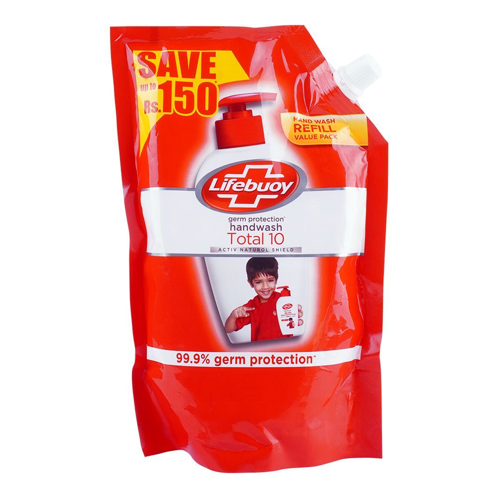Lifebuoy Total 10 Hand Wash Pouch Refill, 450ml 