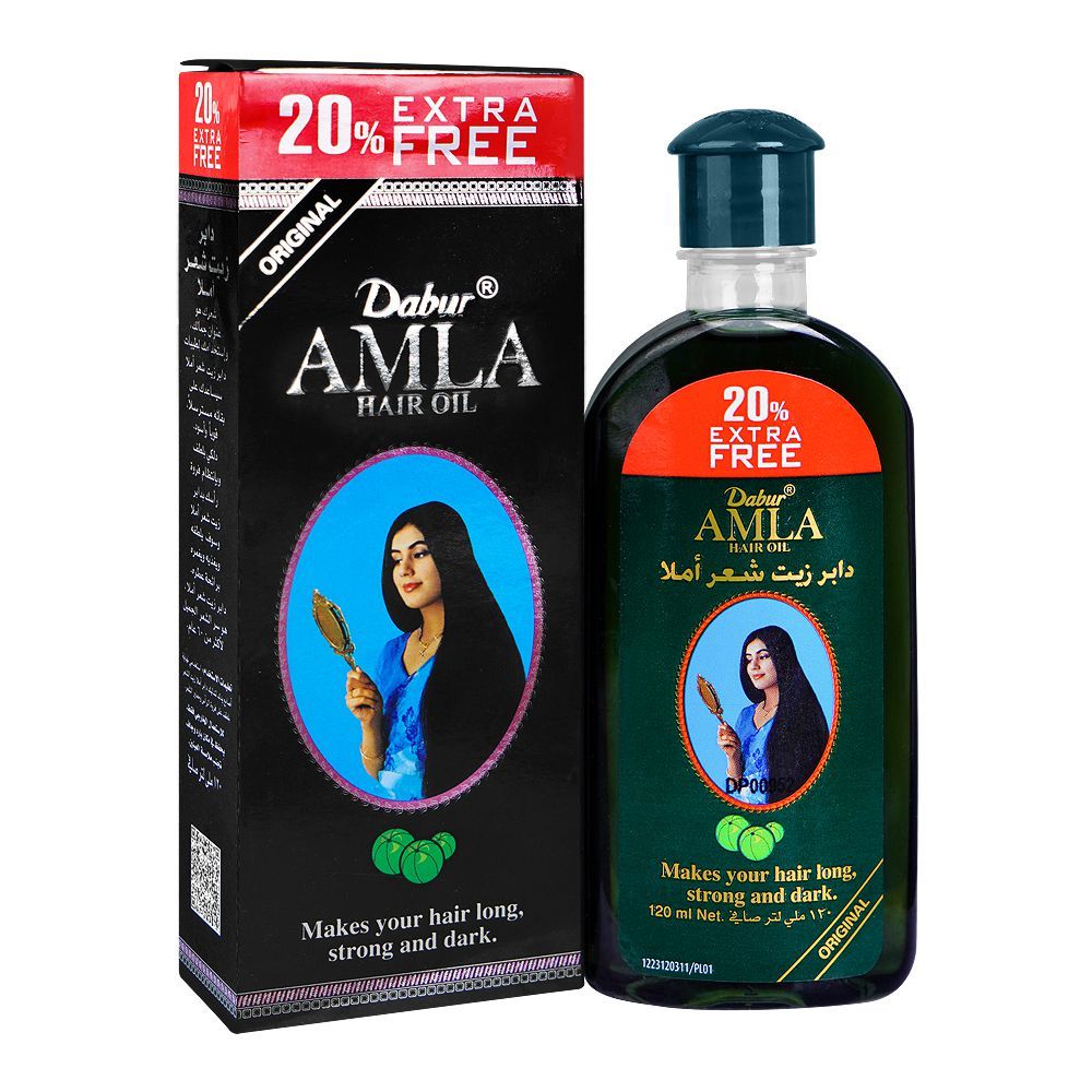 Dabur Amla Hair Oil, 20% Extra Free, 120ml