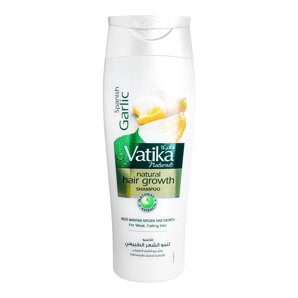 Dabur Vatika Naturals Spanish Garlic Natural Hair Growth Shampoo, For Weak/Falling Hair, 360ml