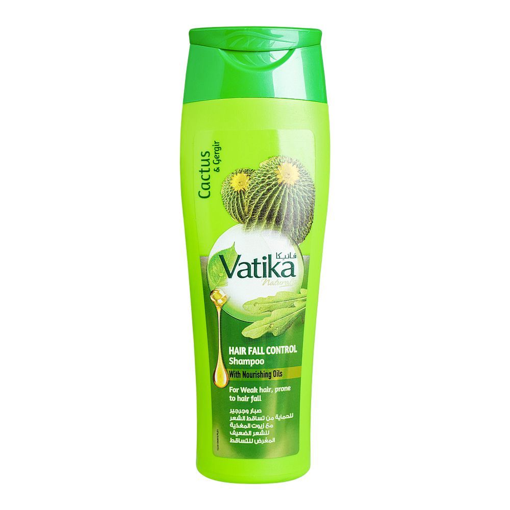 Dabur Vatika Naturals Cactus & Gergir Hairfall Control Shampoo, For Weak Hair, 185ml