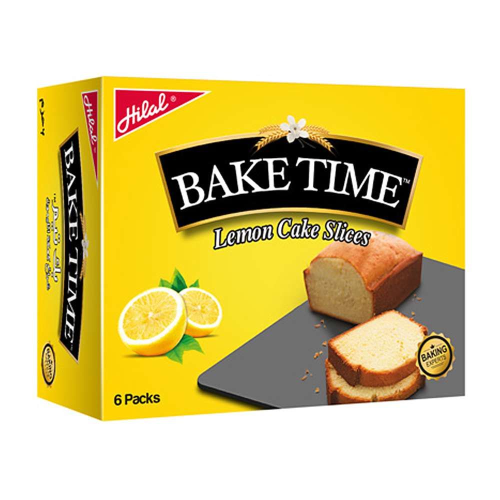 Hilal Bake Time Lemon Cake Slice, 6 Packs, 40g