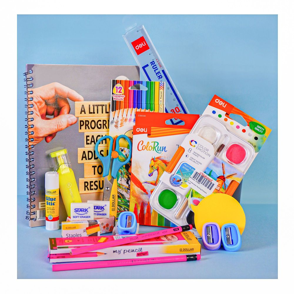 Back to School Supplies Essential Stationery Bundle for Class 1 to 4, 21 Items - Perfect for Primary Students