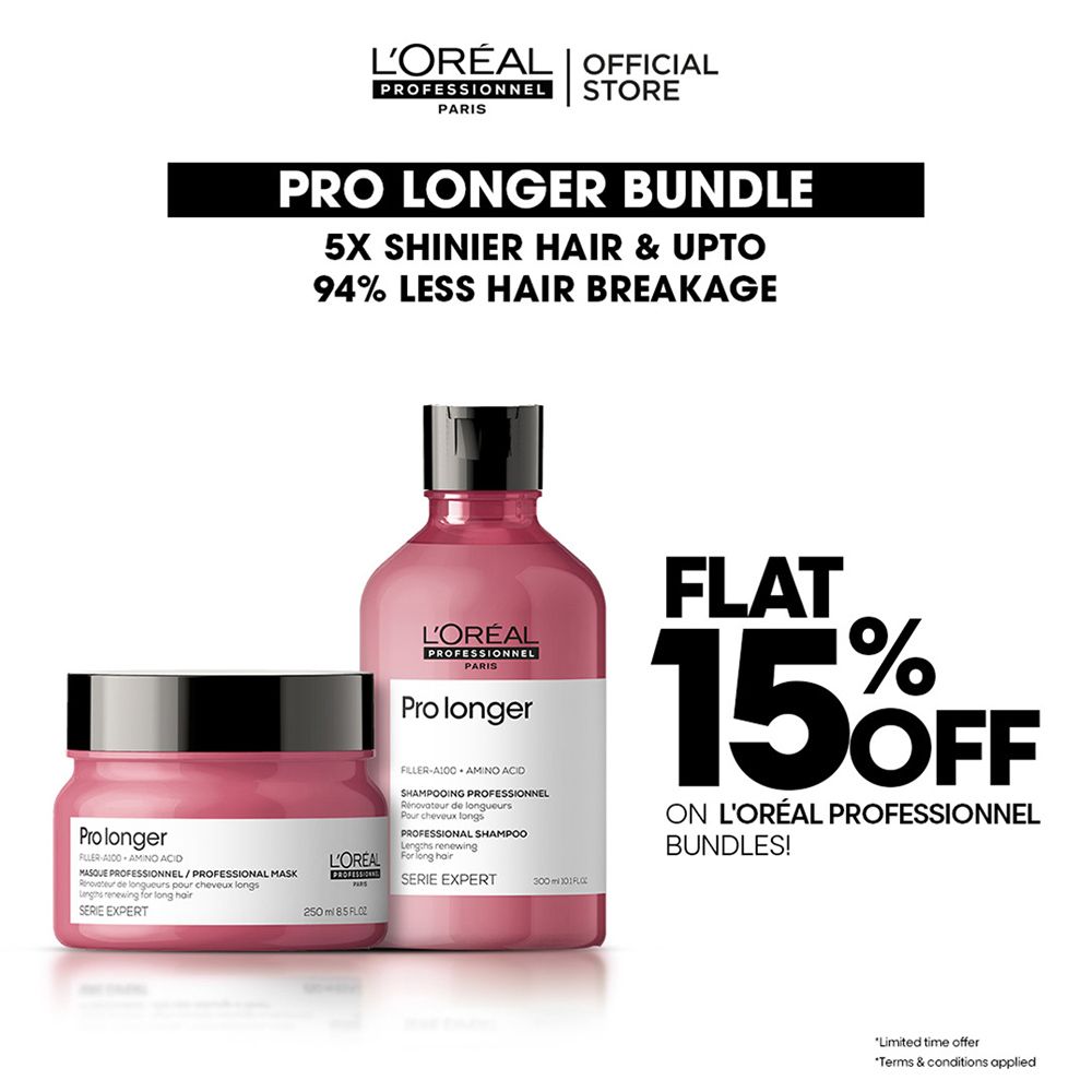 L'Oreal Professionnel Pro Longer 300ml Shampoo + 250ml Mask + Free Scalp Advanced Anti-Gras Oiliness Shampoo 100ml