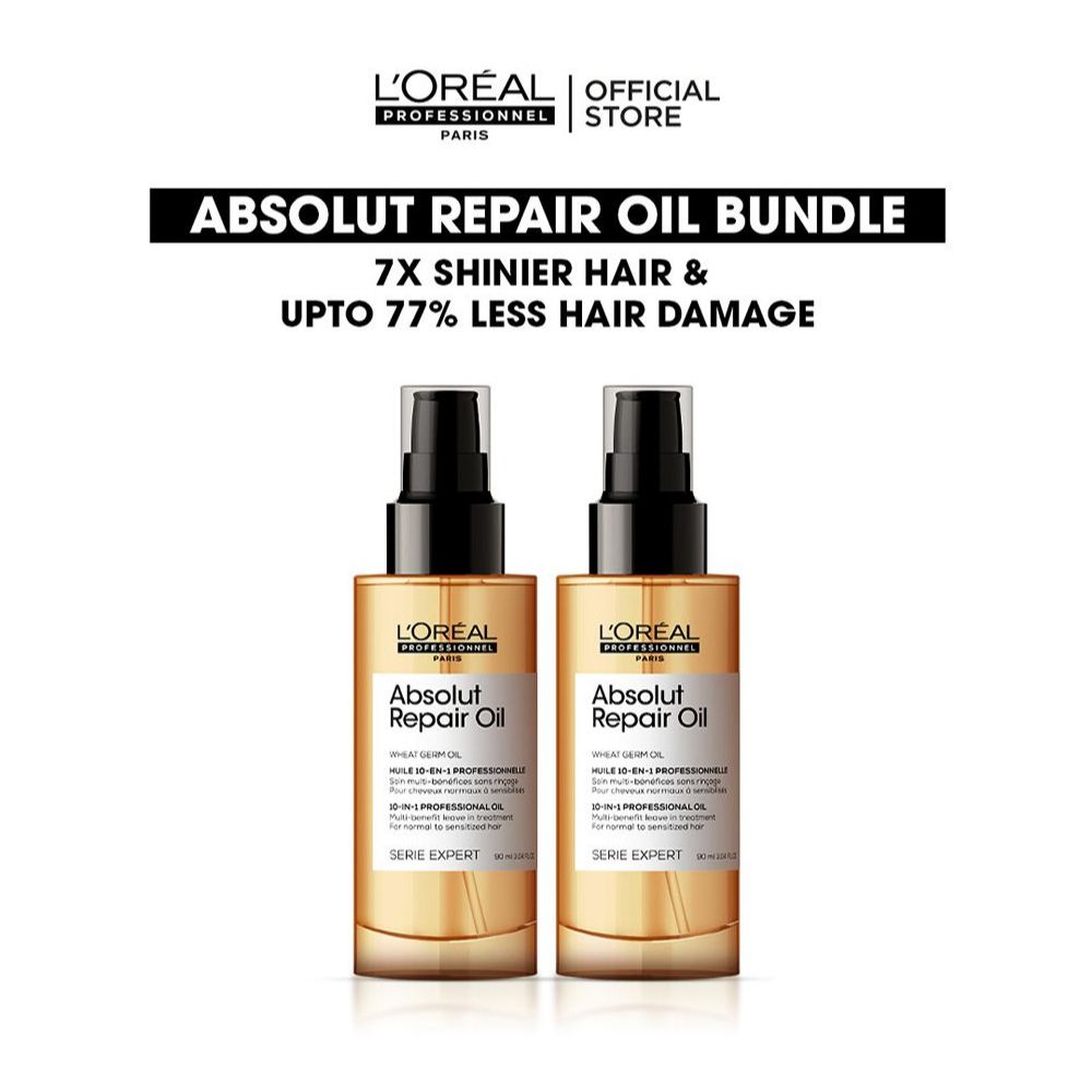 L'Oreal Professionnel Absolut Repair Hair Serum 90mlx2, Bundle Offer