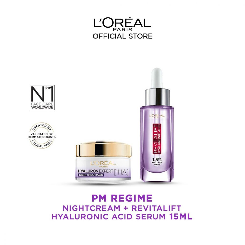 L'Oreal Hyaluron Expert Night Cream +Serum 15ml