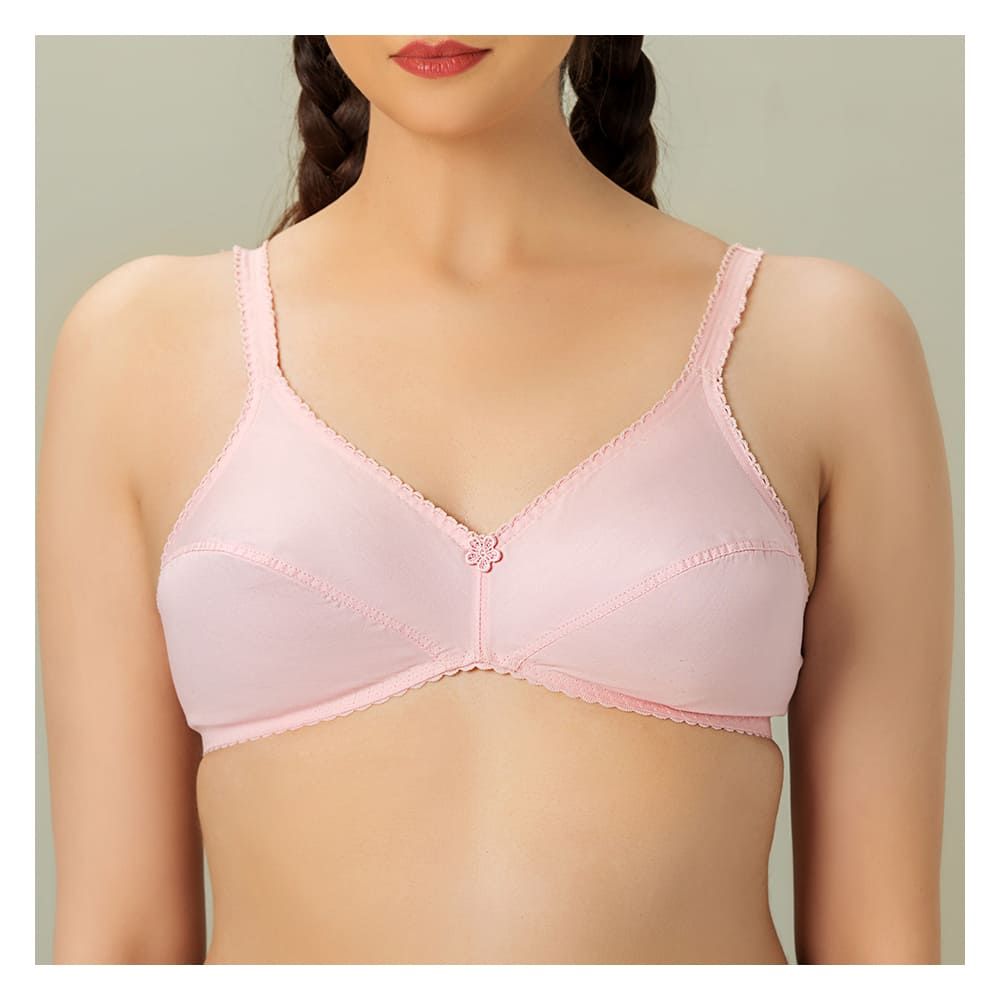 BeBelle Basic Cotton Bra, Light Pink