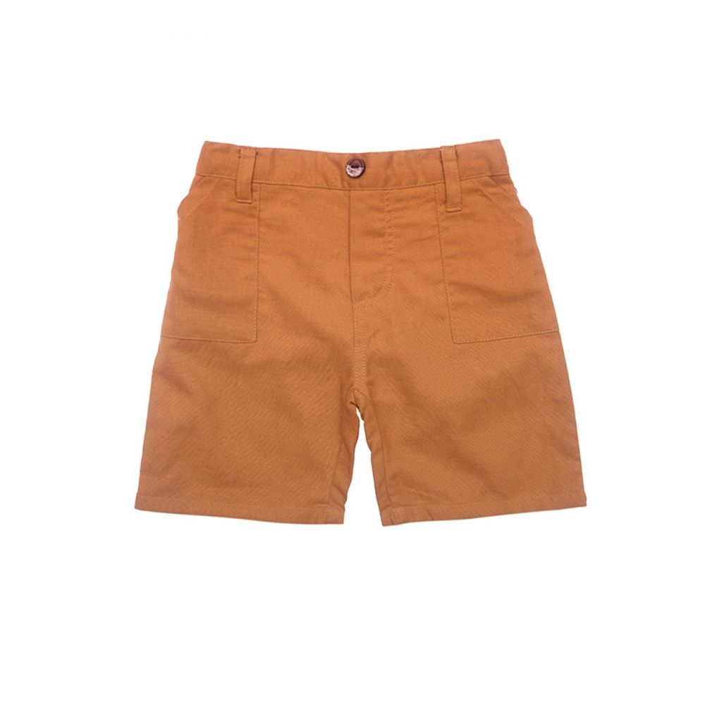 IXAMPLE Boys Mustard Cotton Shorts