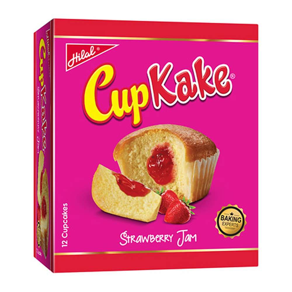 Hilal Cup Kake, Strawberry, 12 Pieces, 20g