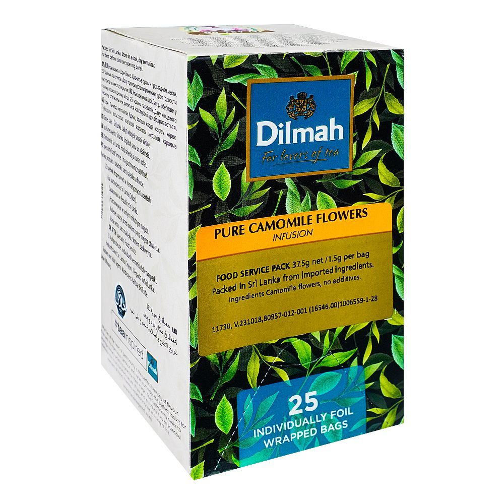 Dilmah Pure Camomile Flowers Infusion, 25 Foil Wrapped Bags