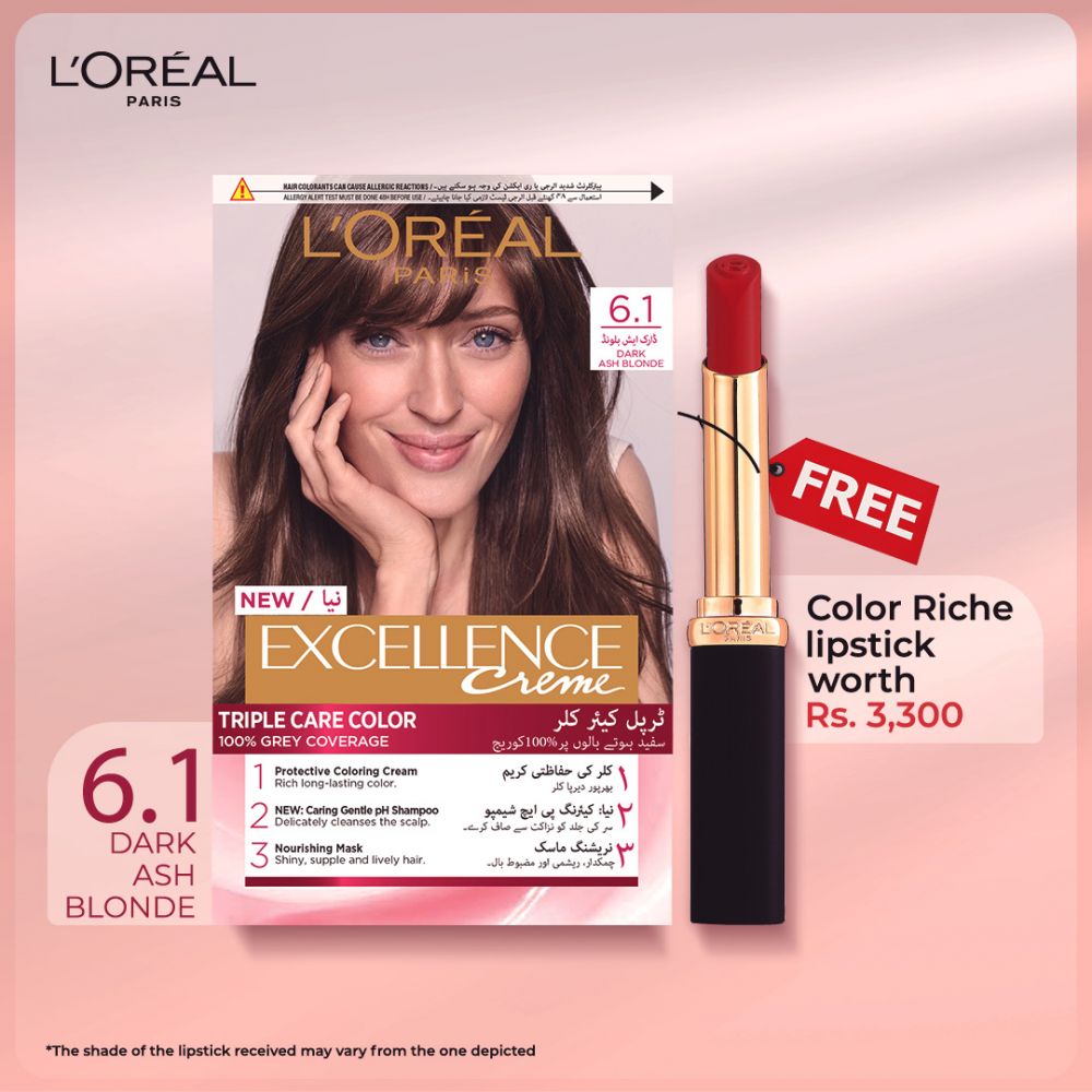 L'Oreal Paris Excellence Hair Color Dark Ash Blond 6.1