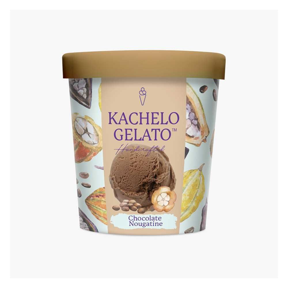 Kachelo's Gelato Chocolate Nougatine Ice Cream, 280g
