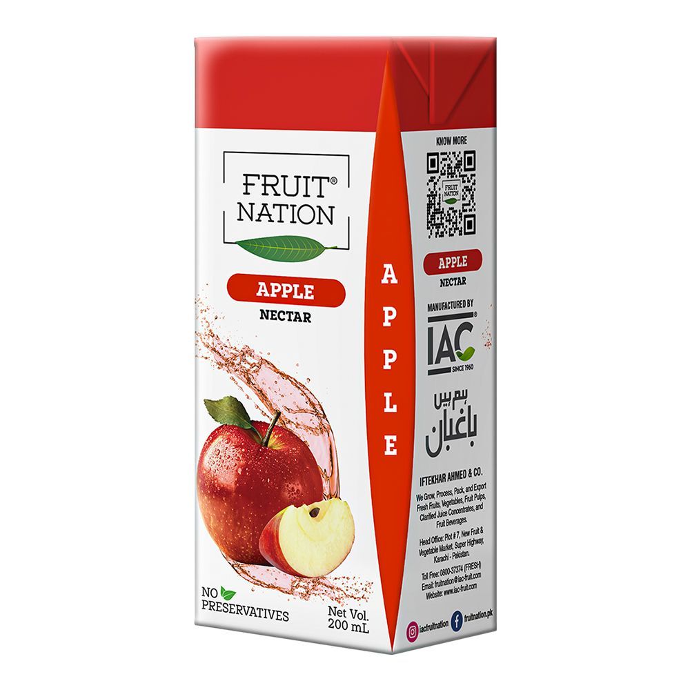 Fruit Nation Apple Premium Nectar, 200ml