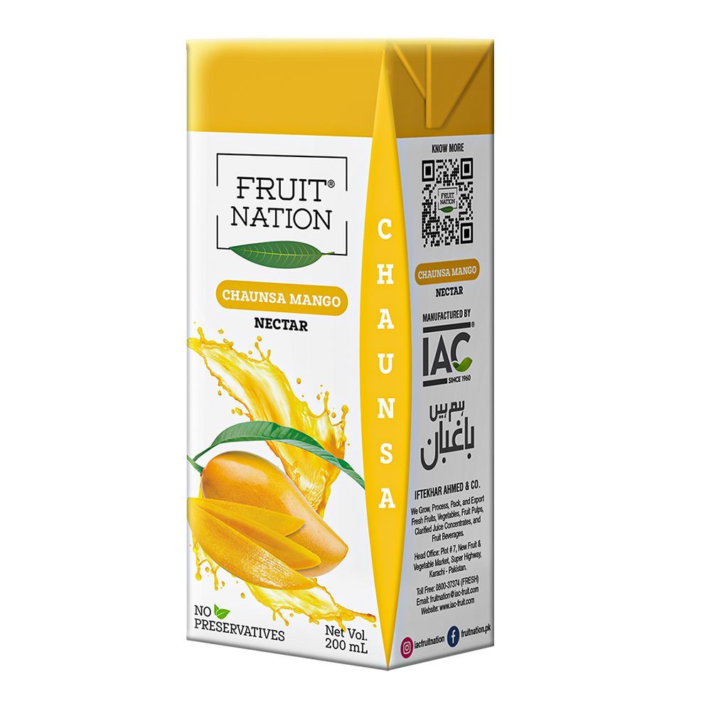 Fruit Nation Chaunsa Mango Premium Nectar, 200ml
