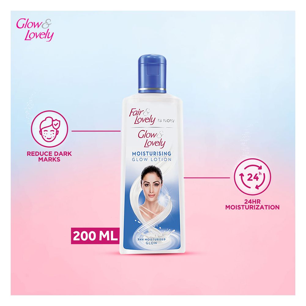 Fair & Lovely Is Now Glow & Lovely Moisturizing Glow Lotion, 200ml