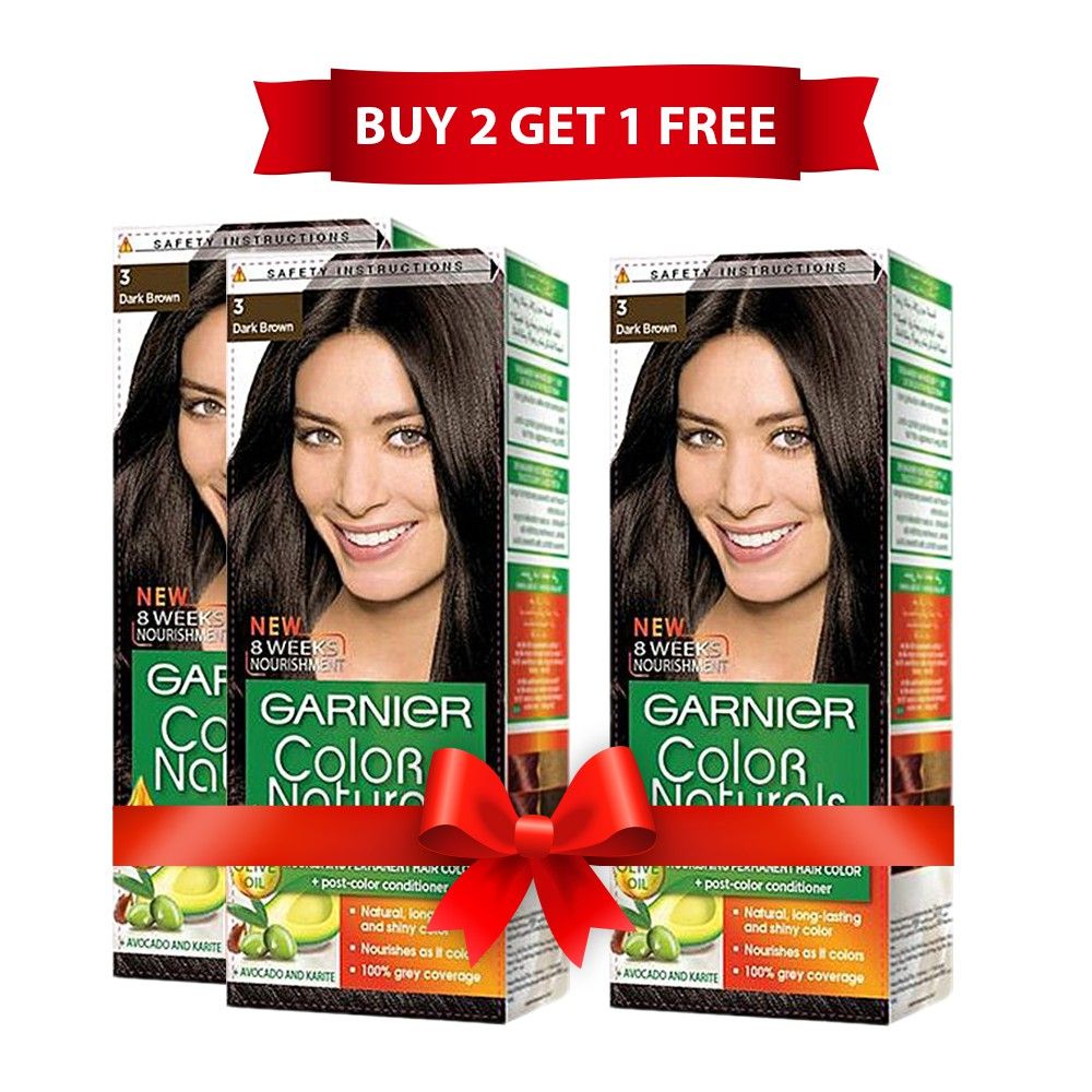 Garnier Buy 2 Get 1 Free - Color Naturals 3 Dark Brown