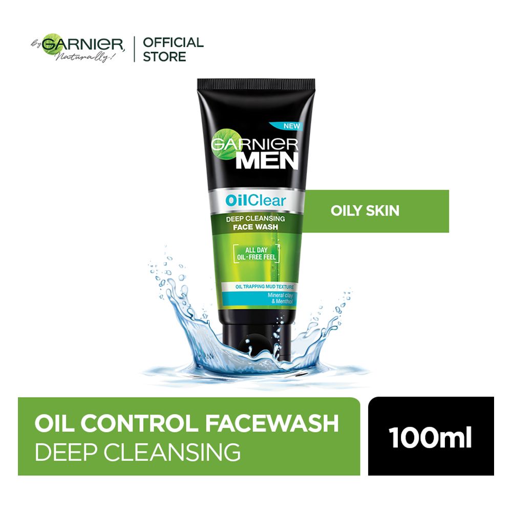 Garnier Men Oil Clear Deep Cleansing Face Wash, 100gm