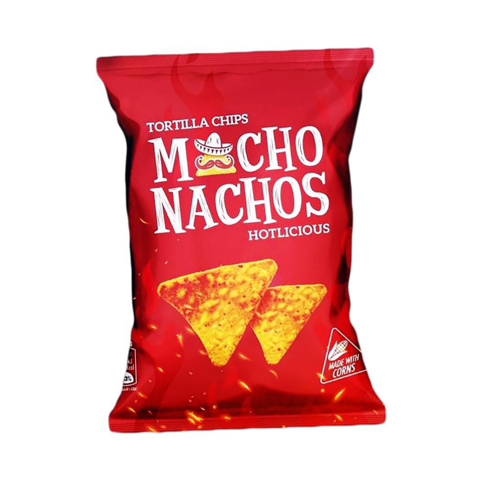 Macho's Hotlicious Tortilla Chips, 40g