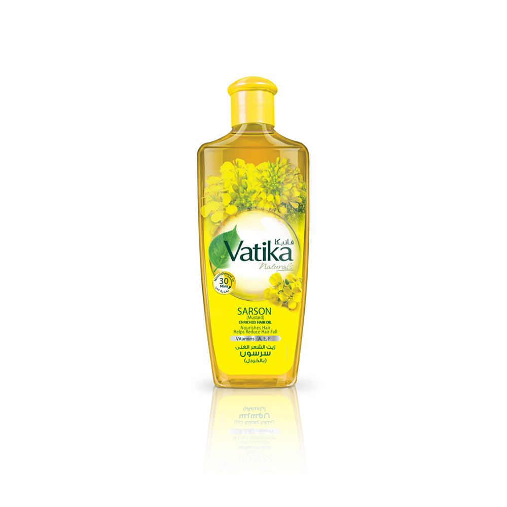 Dabur Vatika Naturals Sarson Nourishes Hair Enriched Hair Oil, 200ml