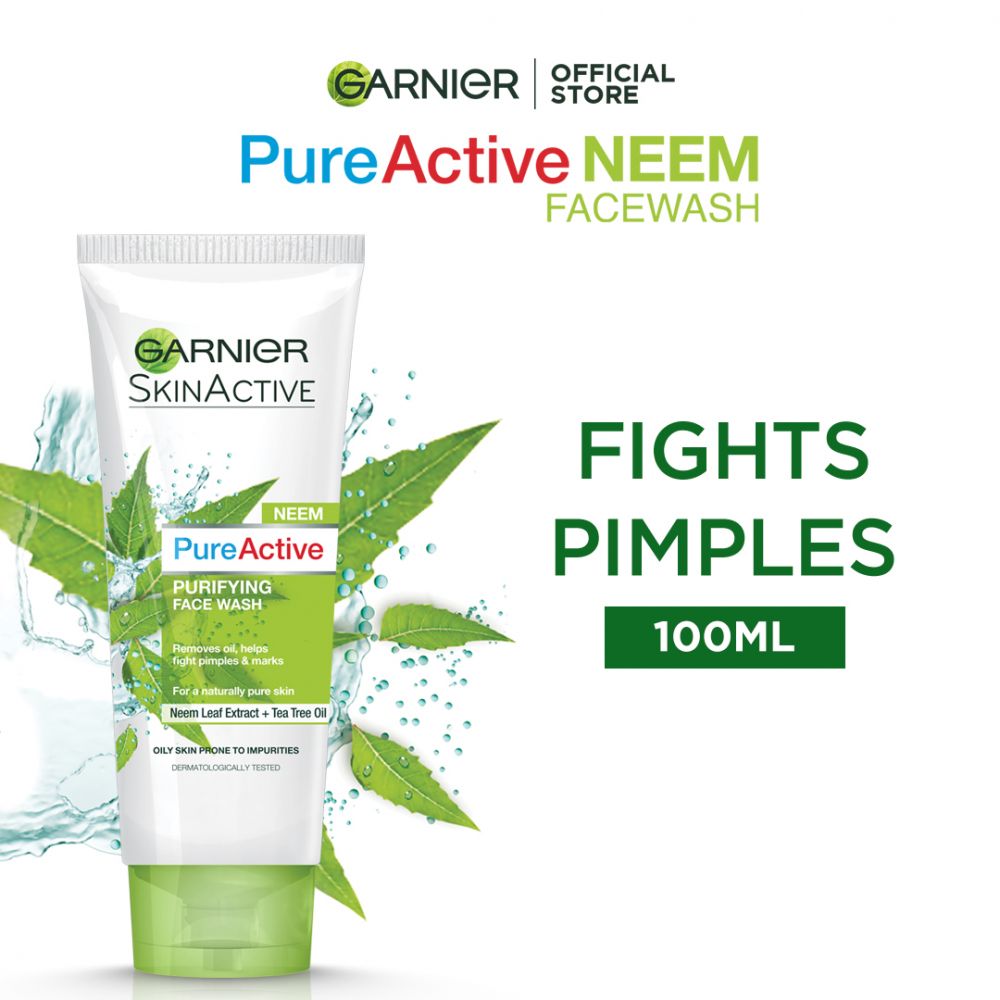 Garnier Skin Active Pure Active Neem Purifying Face Wash, For Normal to Oily Skin, 100ml