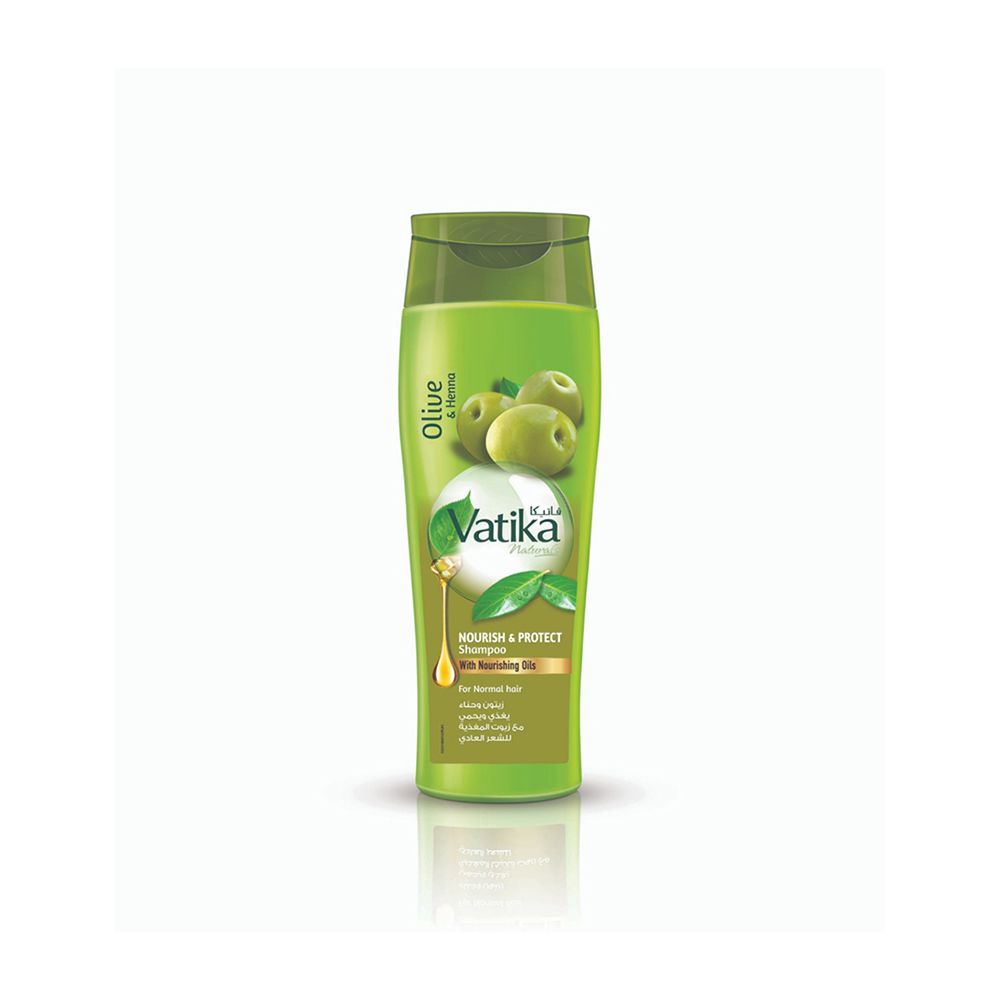 Dabur Vatika Naturals Olive And Henna Nourish & Protect Shampoo, For Normal Hair, 185ml