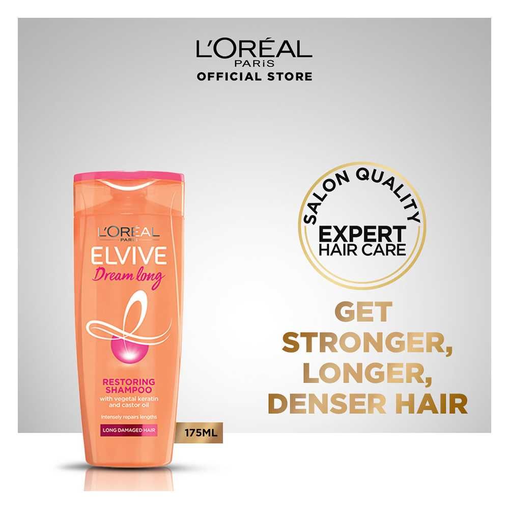 L'Oreal Paris Dream Long Restoring Shampoo, Weakened Long Hair, 175ml