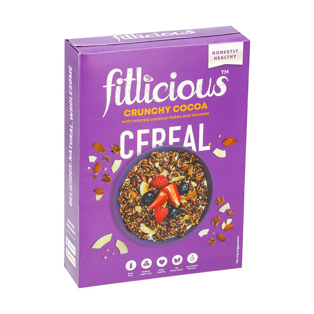 Fitlicious Crunchy Cocoa Cereal Box, 300g