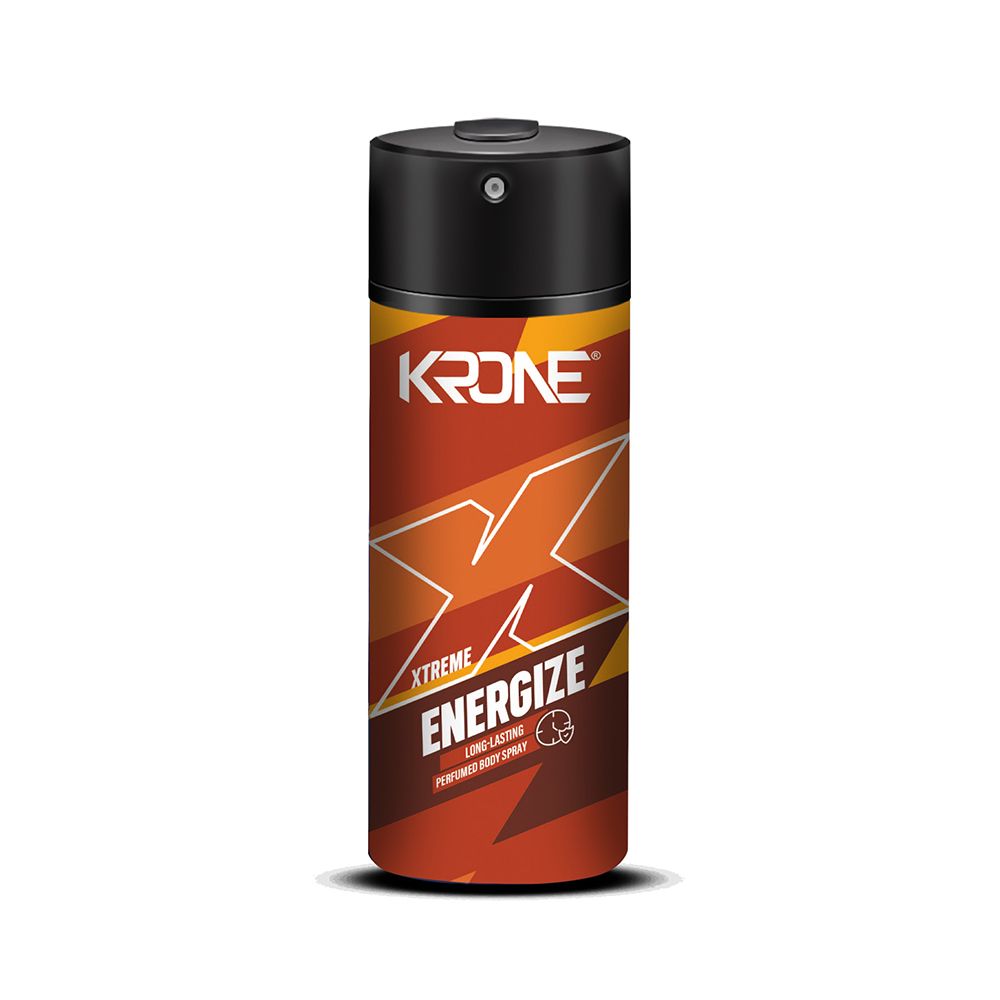 Krone Xtreme Energize Long Lasting Body Spray, For Men, 150ml