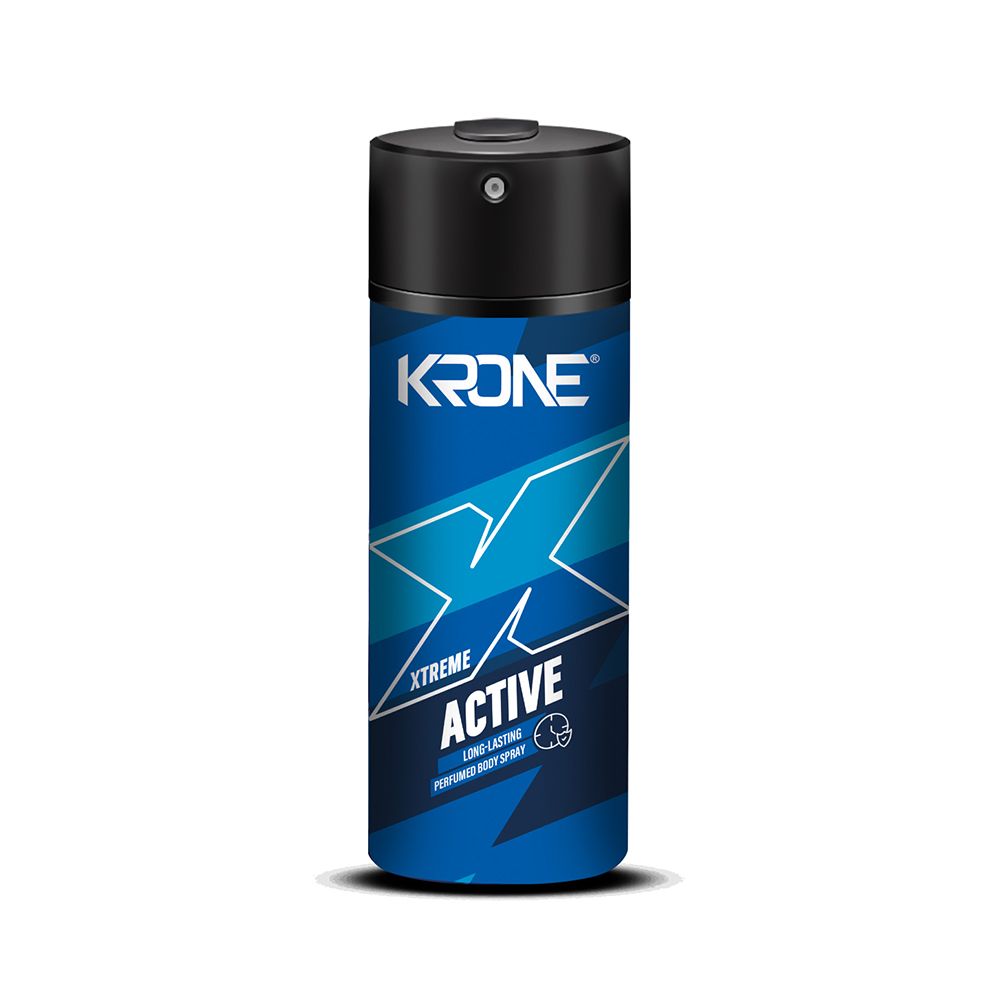 Krone Xtreme Active Long Lasting Body Spray, For Men, 150ml