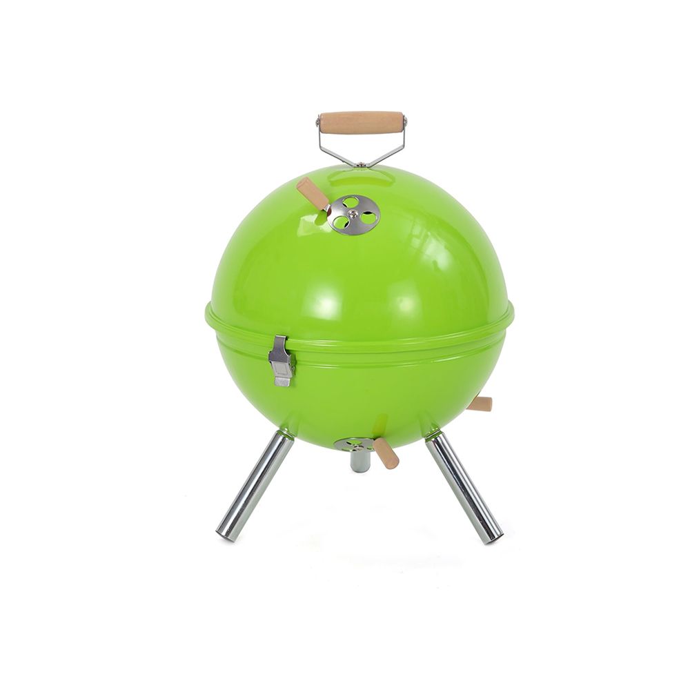 AJF Barbecue/BBQ Charcoal Grill, Football Shape, Height 17.32 X 11.81 & Grill 11.42 Inches, Ideal For Backyard, Picnic & Camping