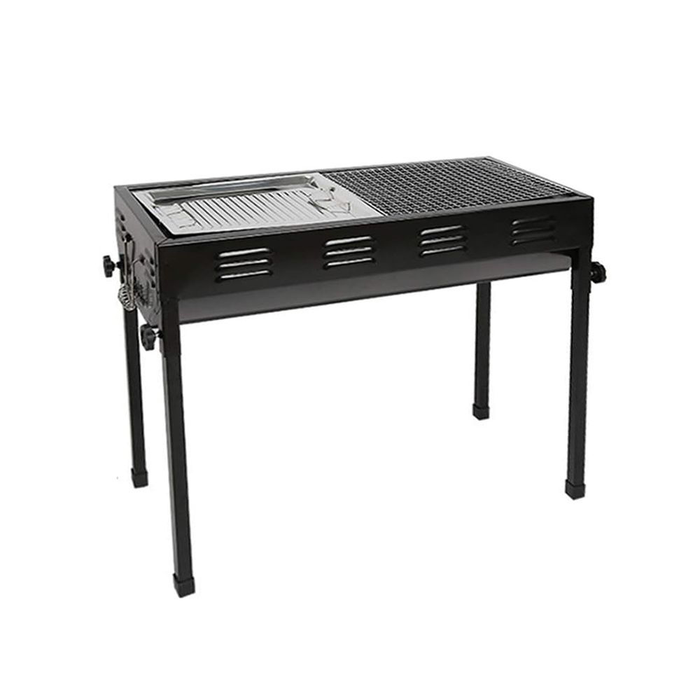 AJF Portable Japanese Barbecue/BBQ Table Grill, BBQ Area 24.41 X 10.24 & Installation Size 27.56 X 12.2 X 25.59 Inches, Adjustable Height, TL-670
