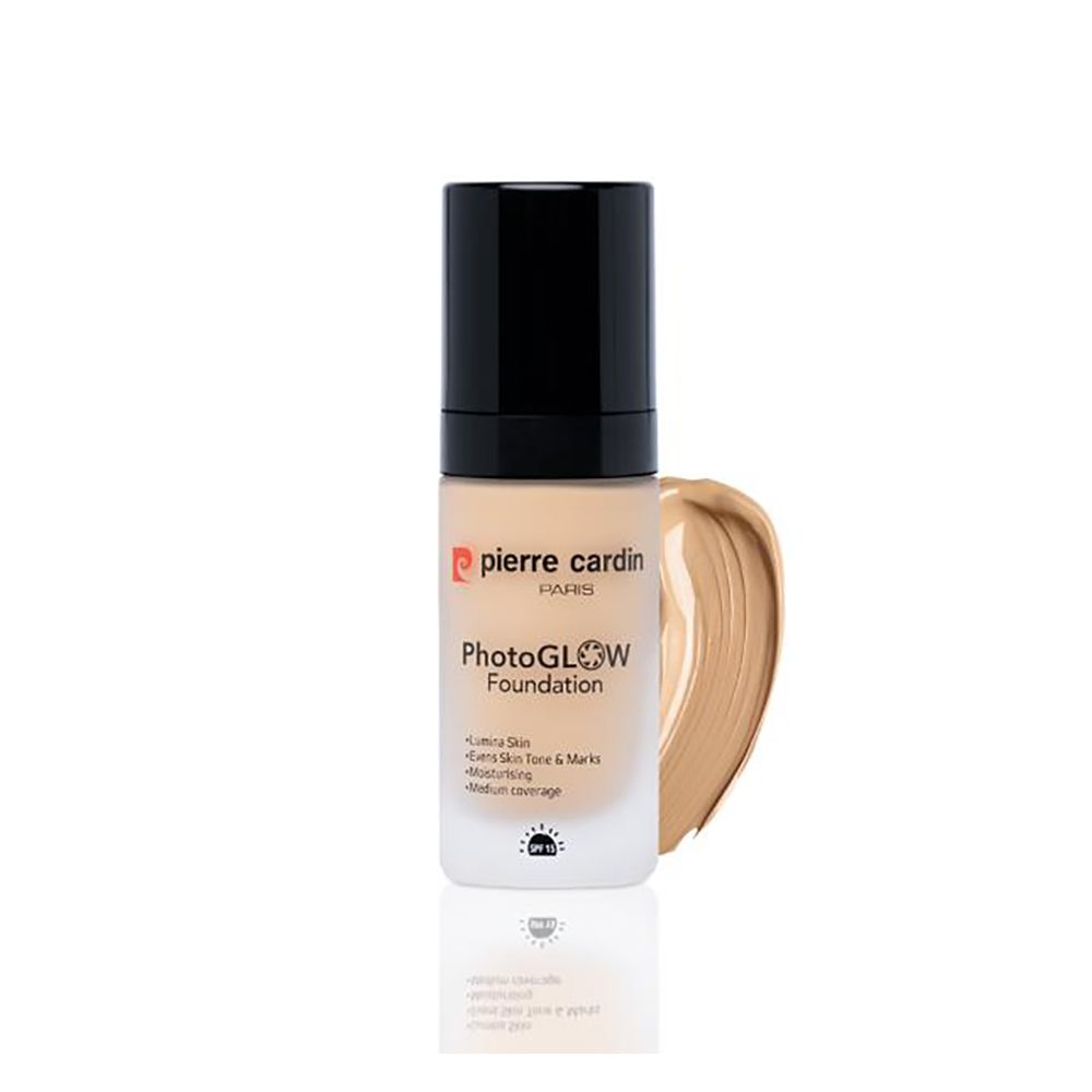 Pierre Cardin Paris Photoglow Foundation, Medium Coverage, Evens Skin Tons & Marks, SPF 15, Very Warm 601