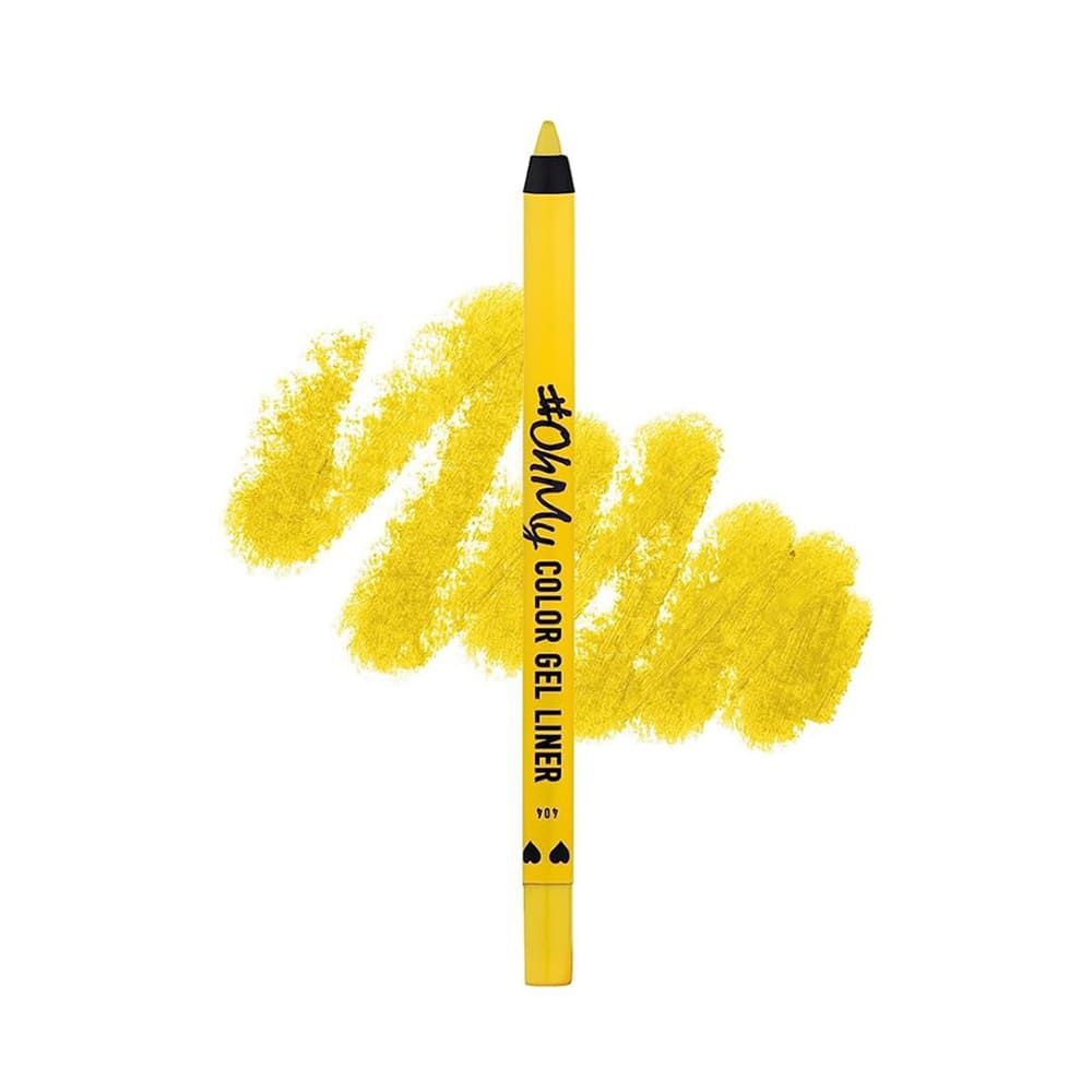 LAMEL OhMy Color Gel Eye Liner, Waterproof, Long-Lasting, 1.4g, 404 Yellow