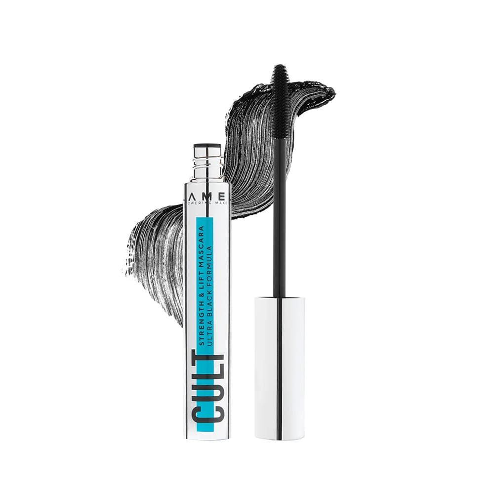 LAMEL Cult Strength & Lift Mascara, Smudge Proof, Flake-Free, 403 Ultra Black