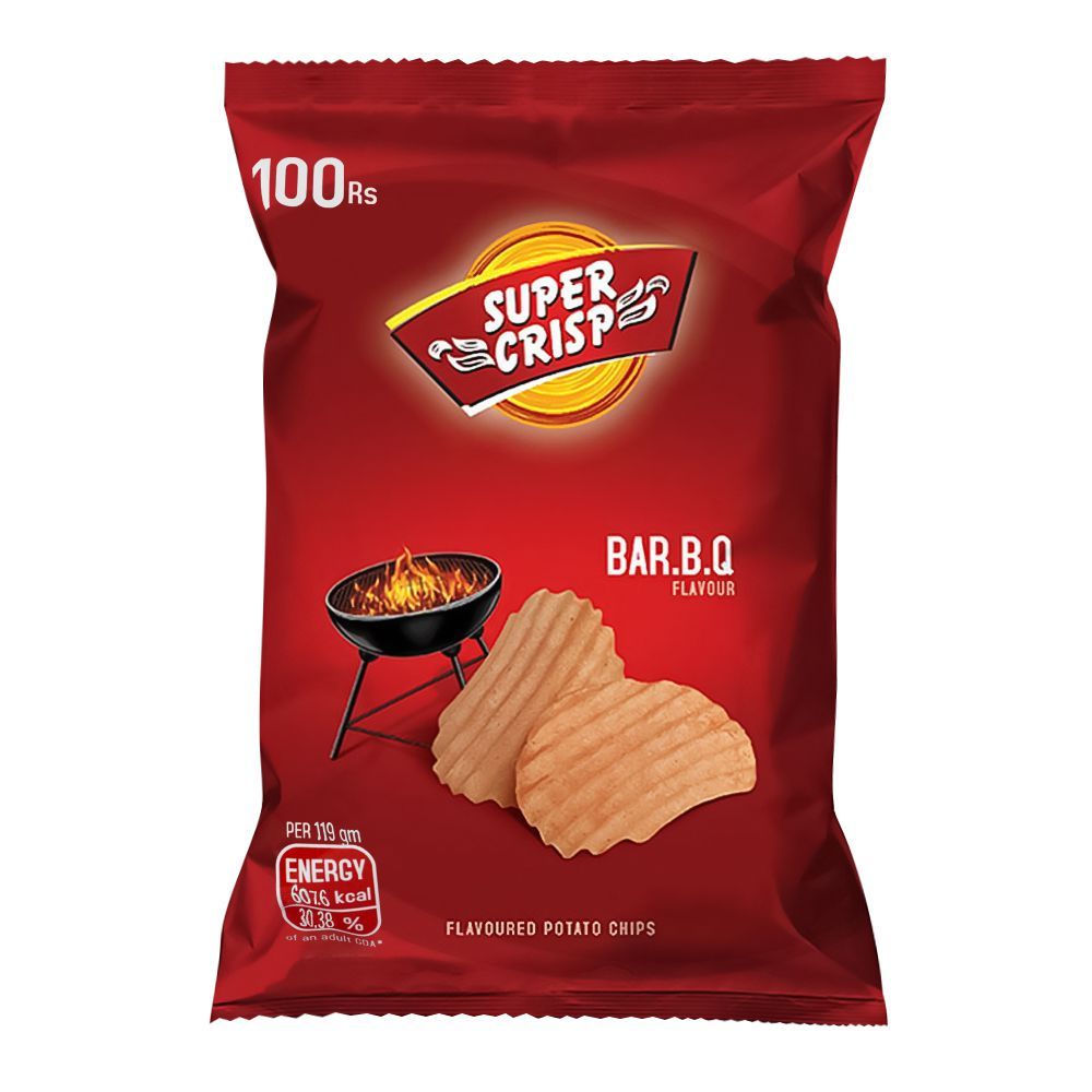 Super Crisp B.B.Q Crinkled Chips,100g