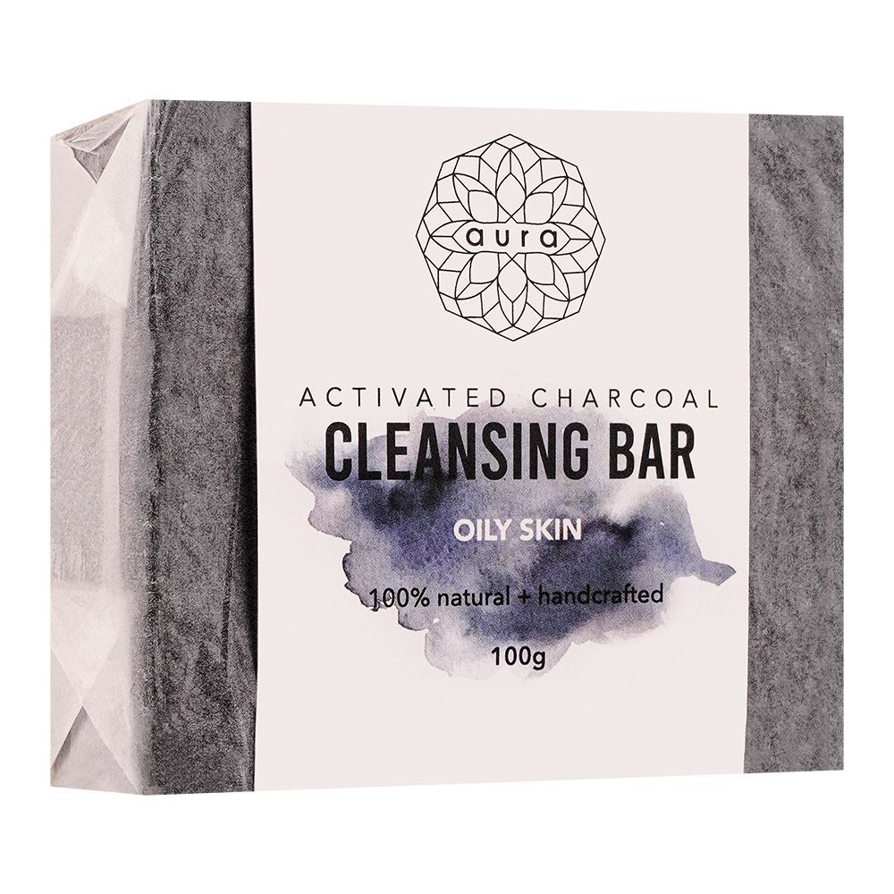Aura Crafts Trusting Nature Activated Charcoal Homemade Soap Bar, 100g
