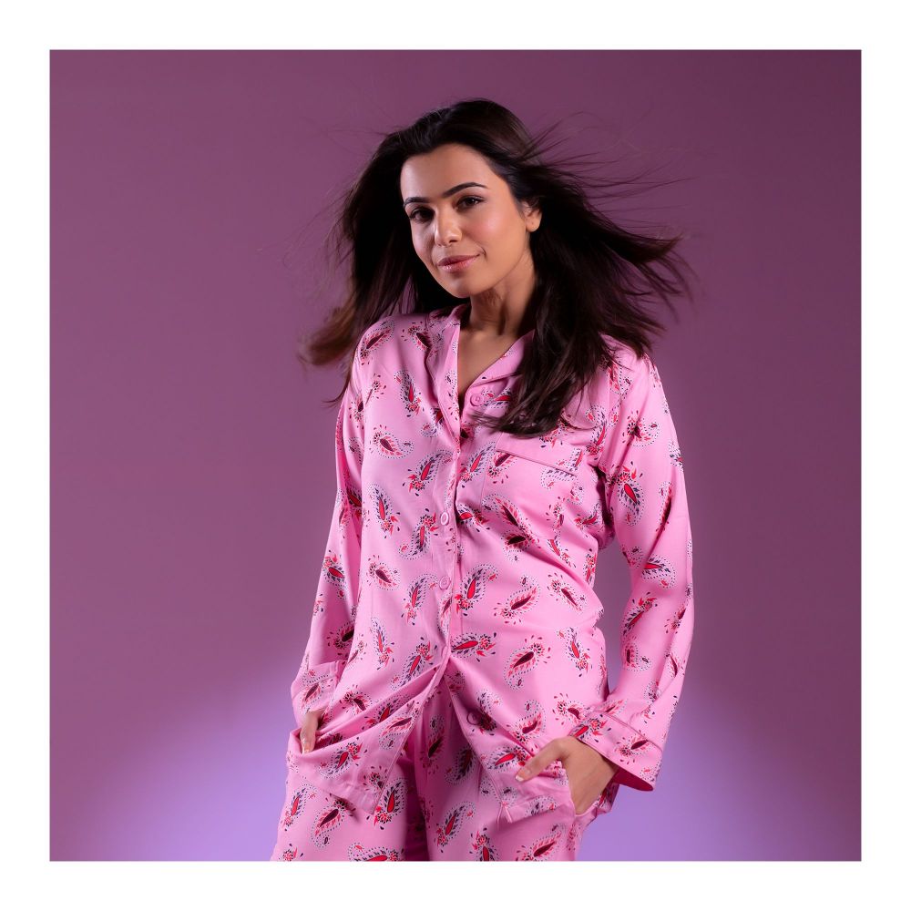 Basix Women Loungewear, Pink Paisley (Kayree) 2-Pack, LW-588