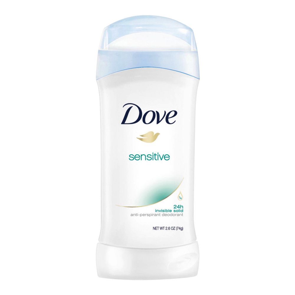 Dove Sensitive 24H Invisible Solid Anti Perspirant Deodorant Stick, For Women, 74g