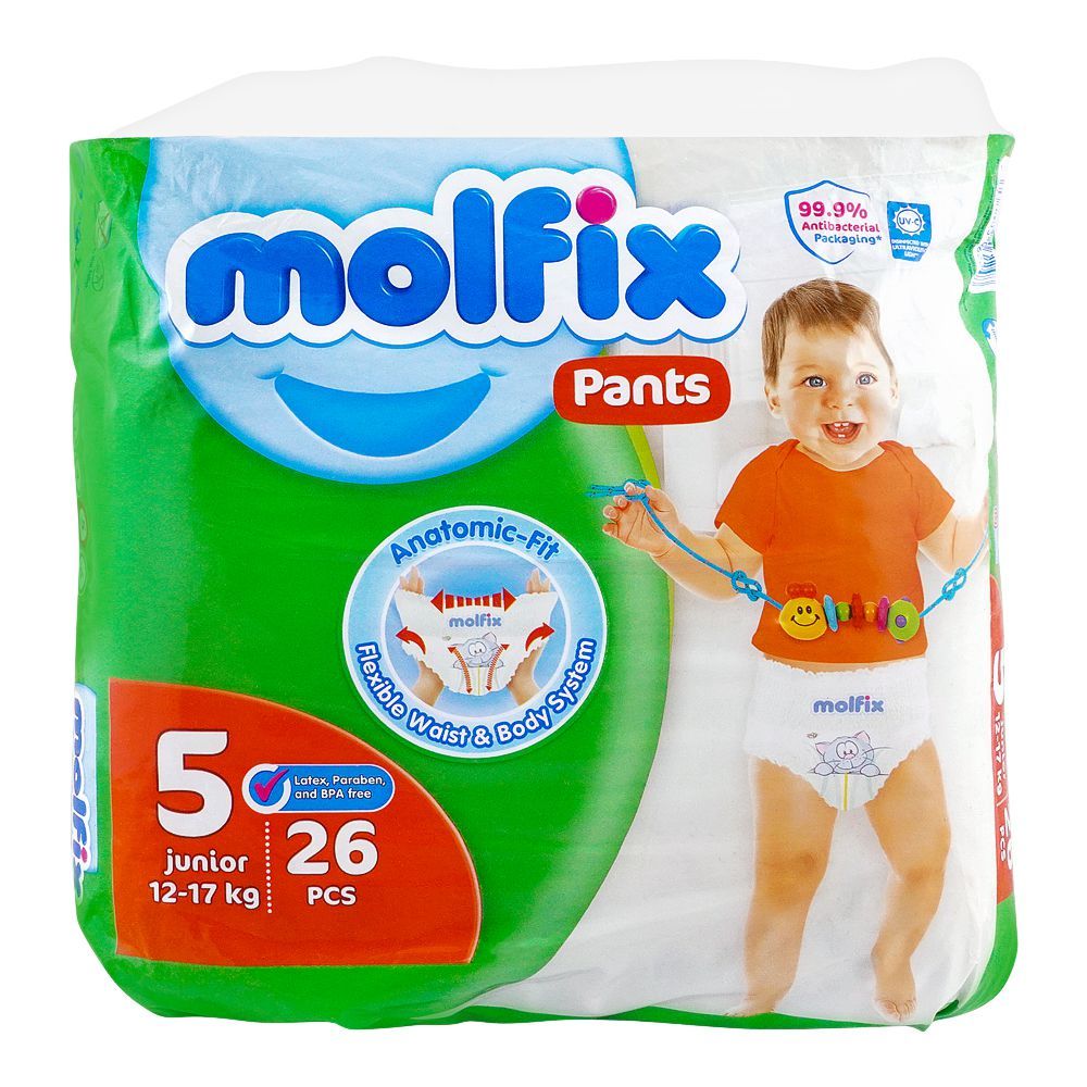 Molfix Pants No. 5, Junior 12-17 KG, 26-Pack