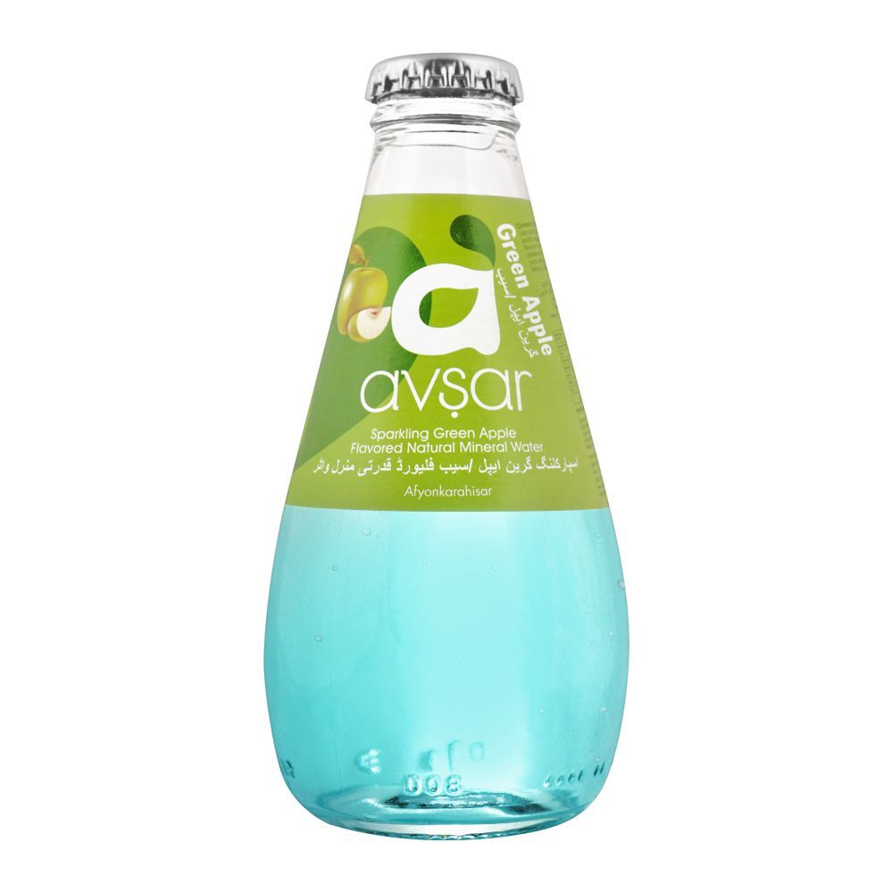 Avsar Sparkling Green Apple Natural Mineral Water, 200ml