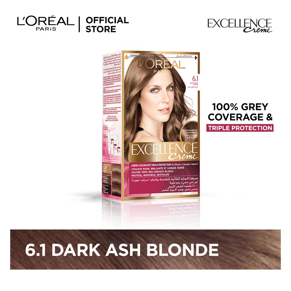 L'Oreal Paris Excellence Hair Color Dark Ash Blond 6.1