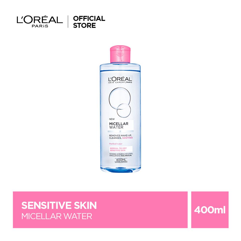 L'Oreal Paris Micellar Cleansing  Water, For All Skin Types, 400ml