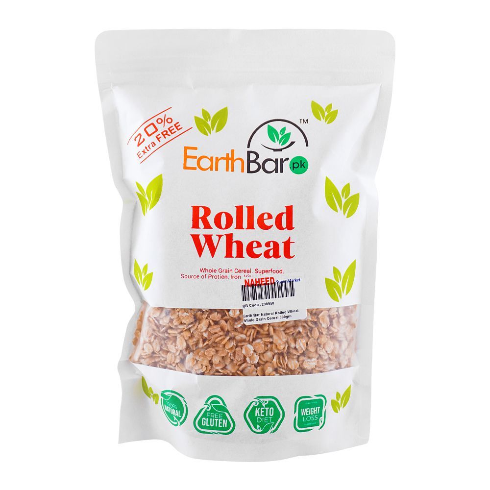 Earth Bar Natural Rolled Wheat Whole Grain Cereal, 300g